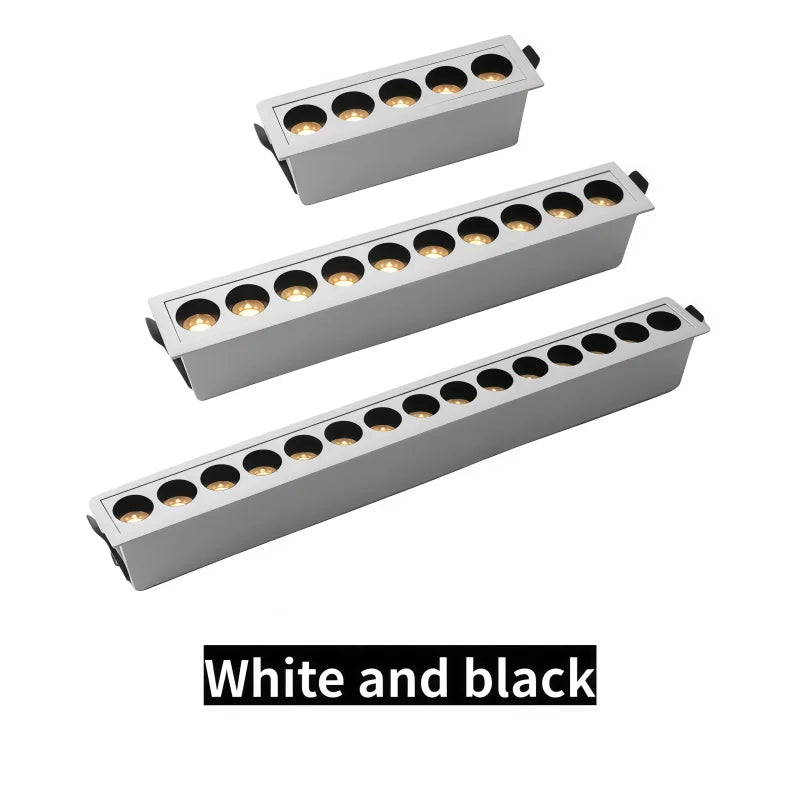 Dimmable Grille Light, COB Ceiling Light, LED Spotlight, Downlight, Anti-Glare Spotlight, AC110-220V, Kitchen Indoor Lighting
