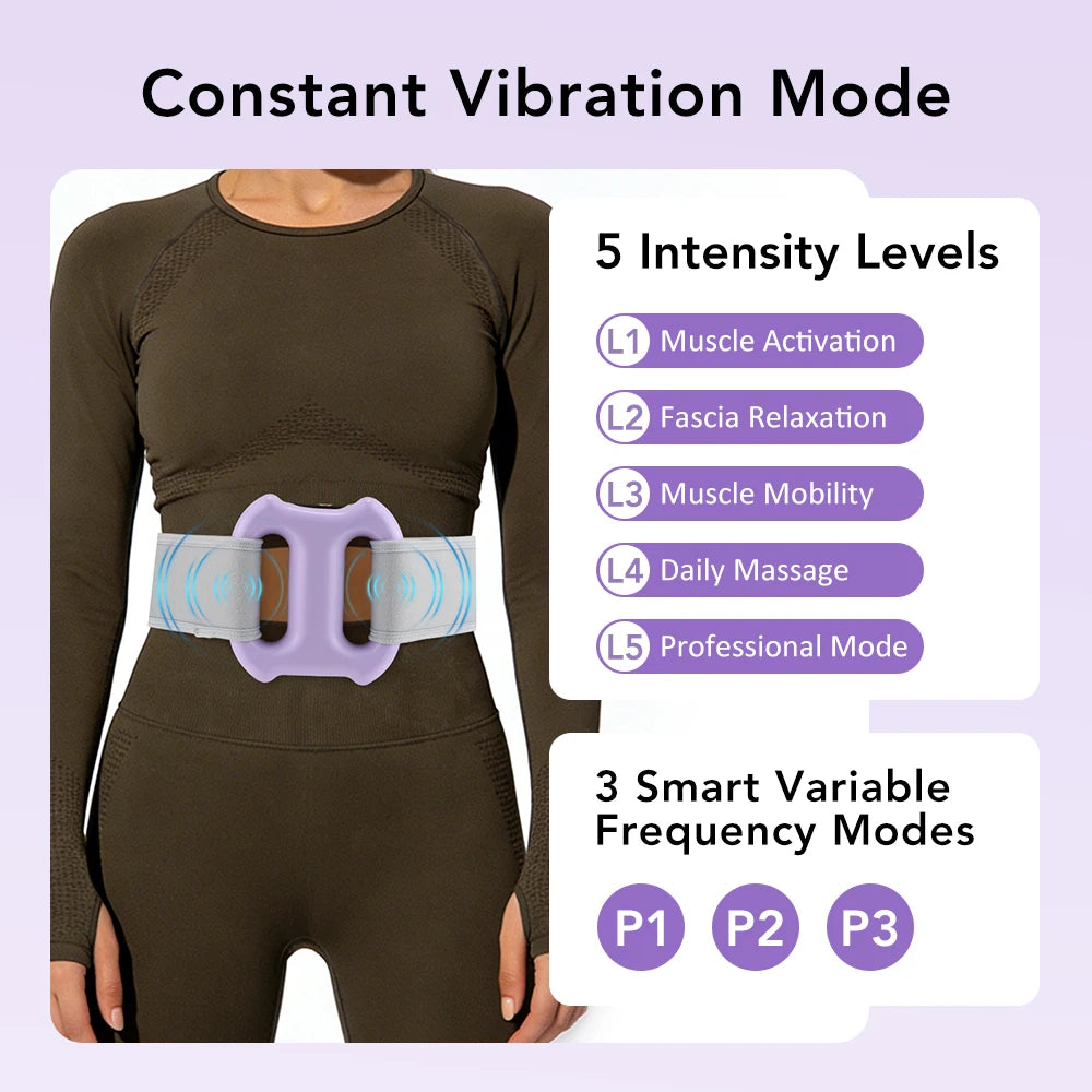 3 Mode 5 Speed Fascia Ring Massager with Strap Rechargeable Muscle Relax Body Slimming Massage Weight Lose Home Gym Deep Tissue