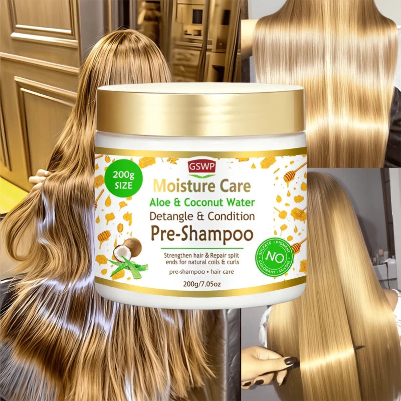 GSWP pre-shampoo Big-capacity, designed to detangle and smooth hair before washing. Ideal for dry, damaged hair.200/400g
