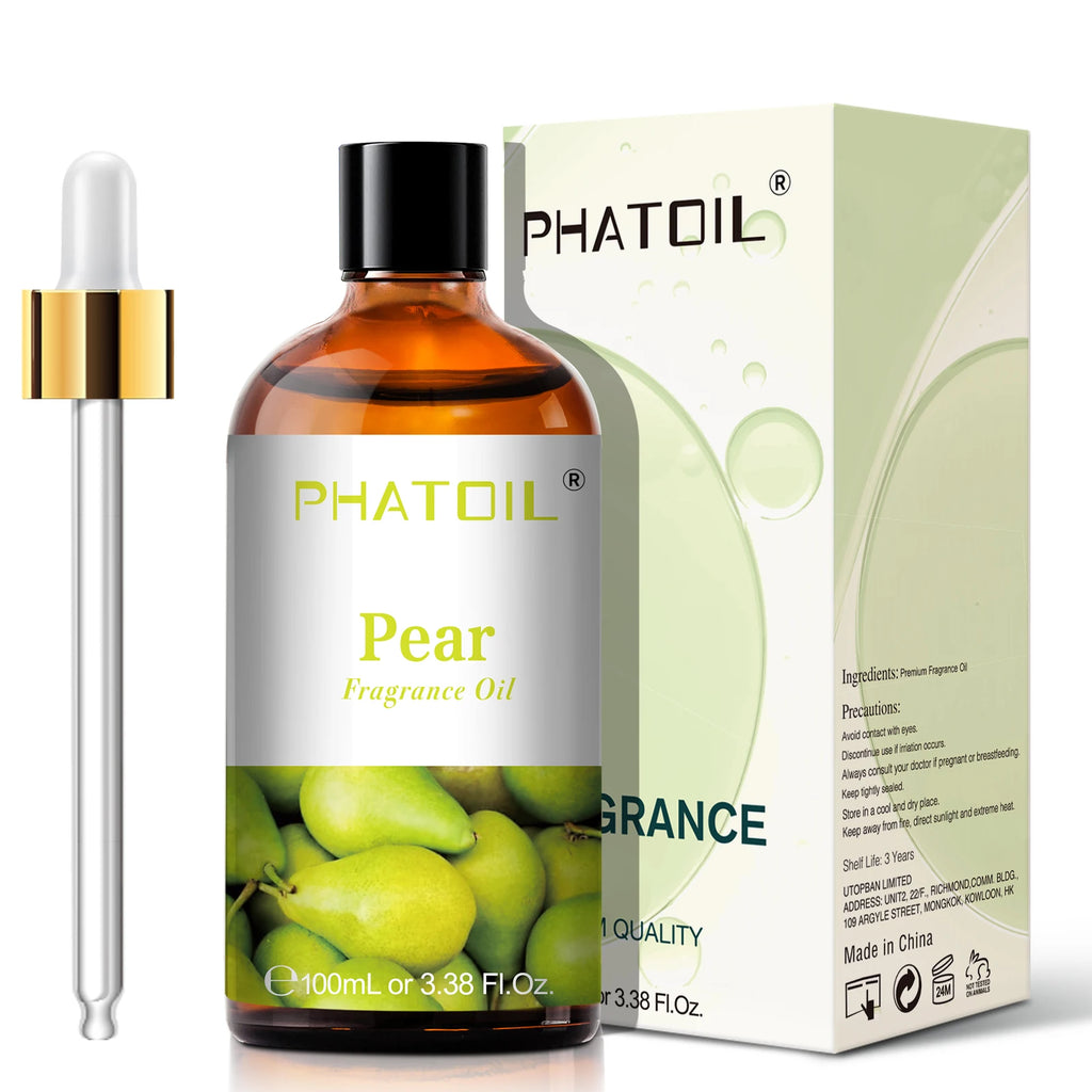 PHATOIL 100ml Fruit Series Fragrance Oils with Glass Dropper Coconut & Vanilla Strawberry Mango Cherry Aroma Oil For Diffuser
