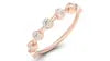 Lab Grown Diamond Bezel Set Rose Gold Plated Eternity Band 9K 10K 14K 22K Stackable Rings Women Indian Jewelry Set Latest Design