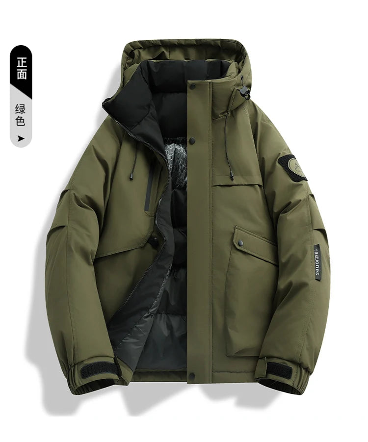 Winter Parkas Men's New Graphene Self Heating Down Cotton Jacket Autumn Men's Mountaineering Jacket Outdoors Waterproof Coat