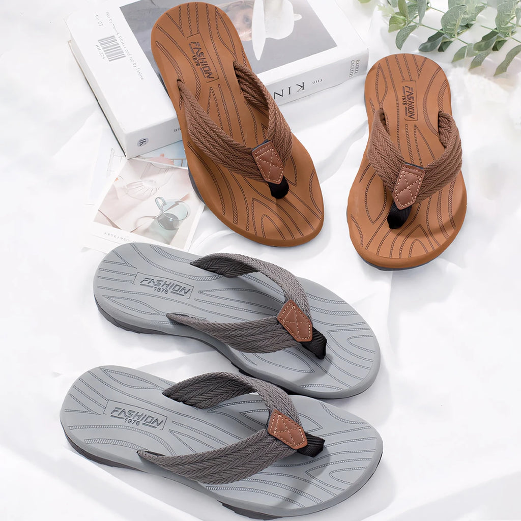 Men's flip flops TPR sole summer beach casual shoes breathable quick drying comfortable indoor and outdoor shoes