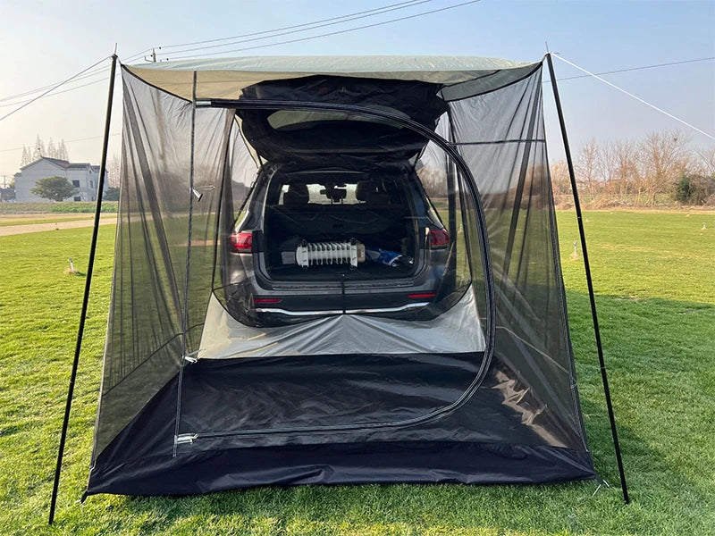 Outdoor SUV Car Camping tent Portable Waterproof Tent 3-4 people Dome Extension tent Sunshade Tunnel style tent,Large tent.
