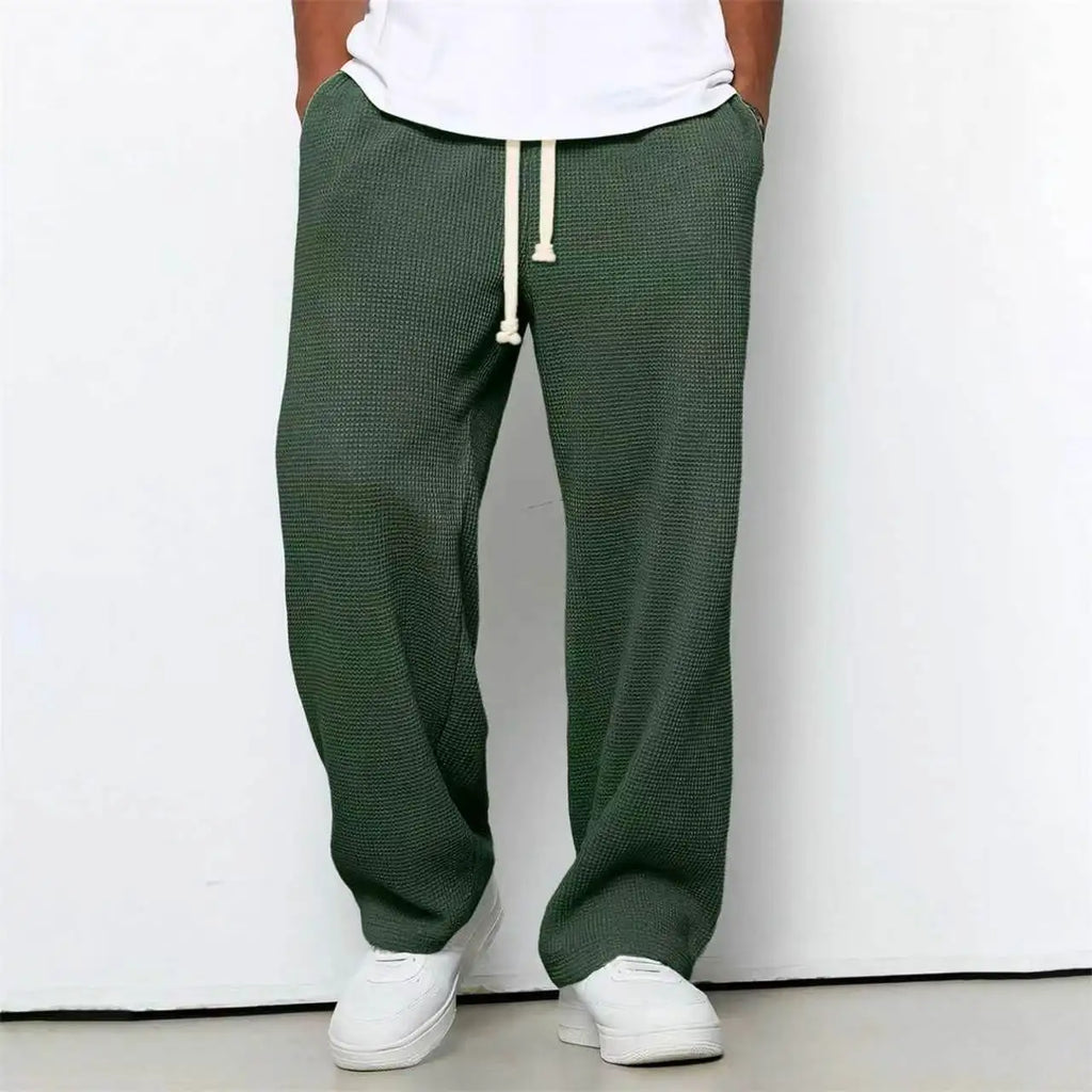 Mens Loose-fit Straight-leg Casual Pants Fashion Korean Wide-leg Sweatpants Outdoor Comfortable Lightweight Long Pants for Male