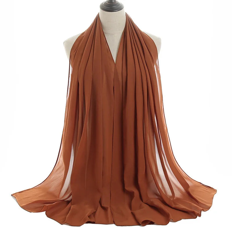 Ramadan Islamic Instant Bubble Chiffon Shawl Scarf Lady Head Wrap Women Hijabs Scarves Bufandas Muslim Veil Hijab Snood 180*70cm