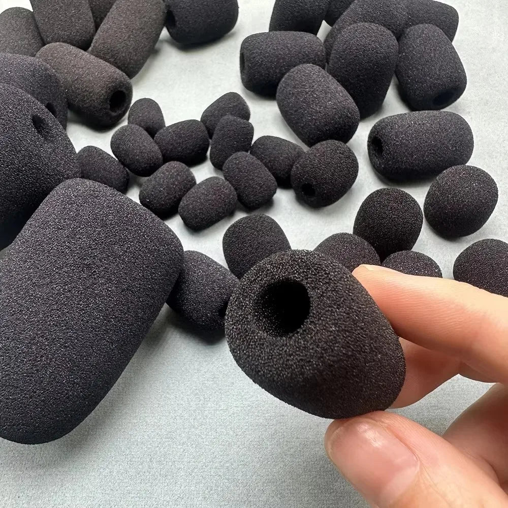 Microphone Cover Headset Replacement Foam Telephone Headphone Mic Case Microphone Windscreen Windshied Sponge 10Pcs