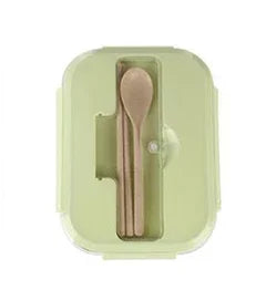 Glass Lunch Box Portable High Temperature Resistant Leak-proof Bento Box Microwave Heat Food Container Food Storage