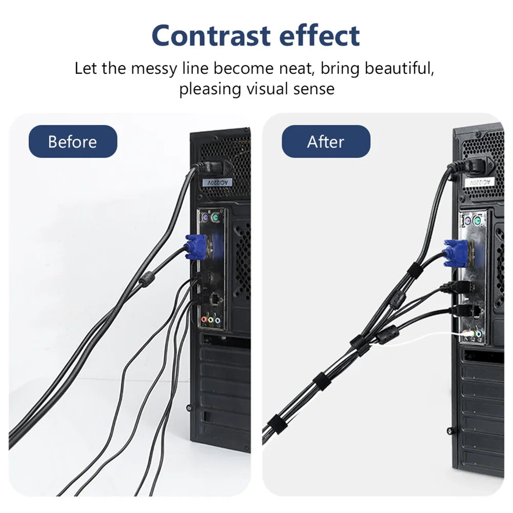 Nylon Magic Cable Organizer Winder Management Free Cut Ties Mouse earphone Cord Charge Cable Data Line Protector Tie Magic Tape