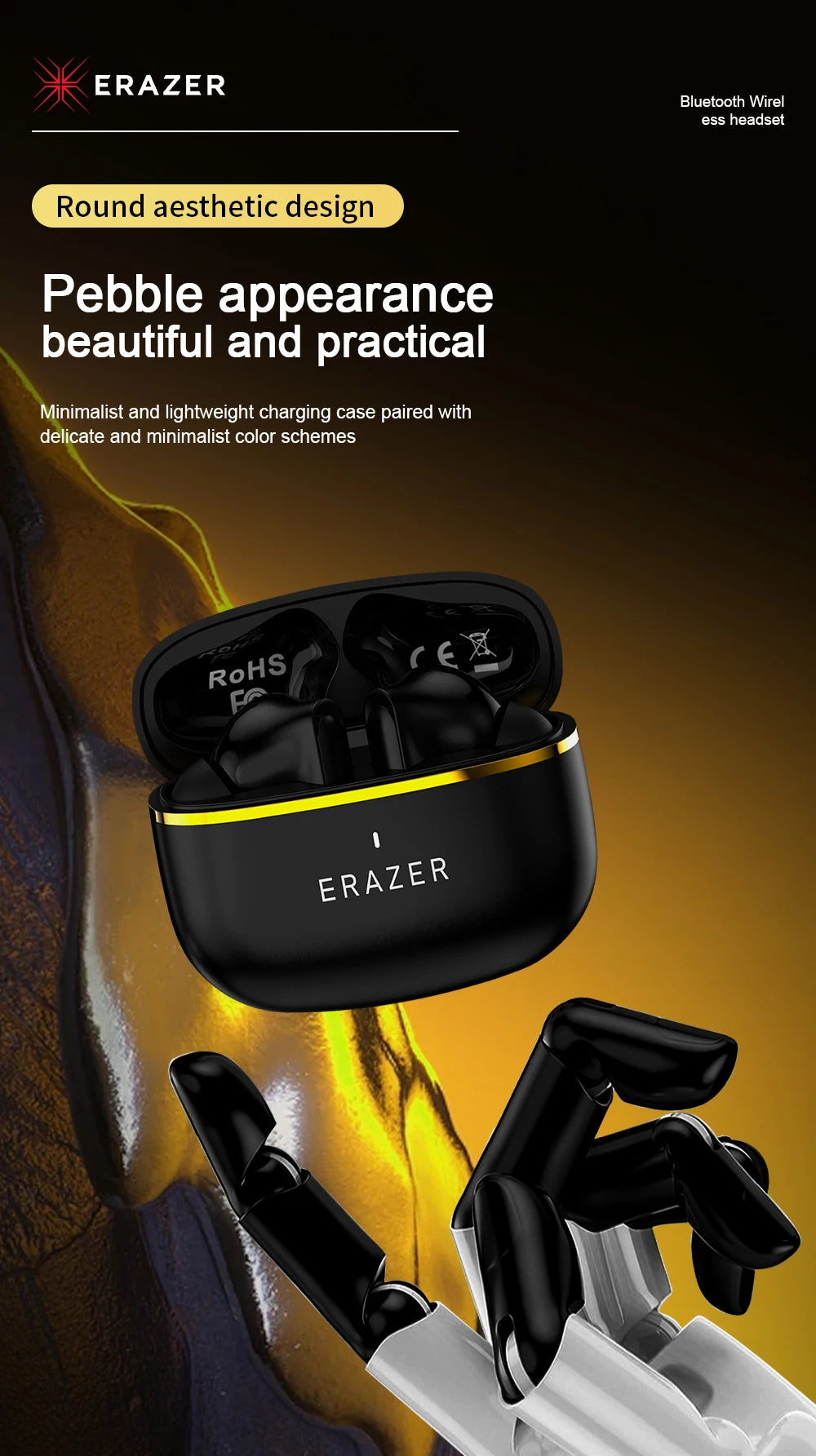 Lenovo True Wireless Bluetooth Earphone In-ear Earbuds HIFI Stereo for Sports BT 5.4 Noise Reduction Mini Headphone HT83