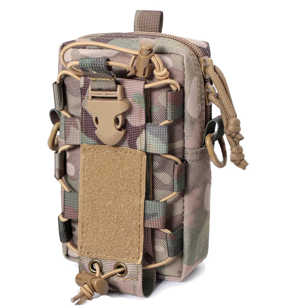 Organizer Waist Pack Bag military Molle EDC Pouch Water Bottle Canteen Kettle Carrier Outdoor Sports Phone Holder Camping Hiking