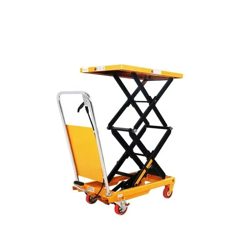 Portable Lifting Platform, Manual Hydraulic Warehouse Hoist, Small Loading Flatbed Vehicle