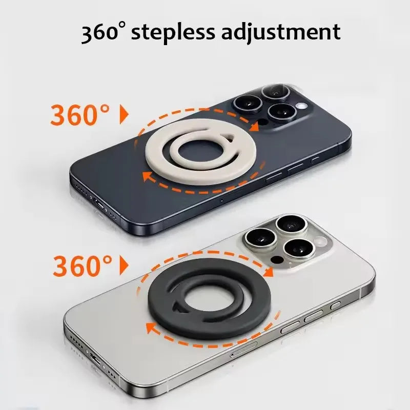 Universal Magnetic Silicone Finger Ring Grip Double-Side Strong Magnet Circular Grip Phone Holder for IPhone MagSafe Ring Shape
