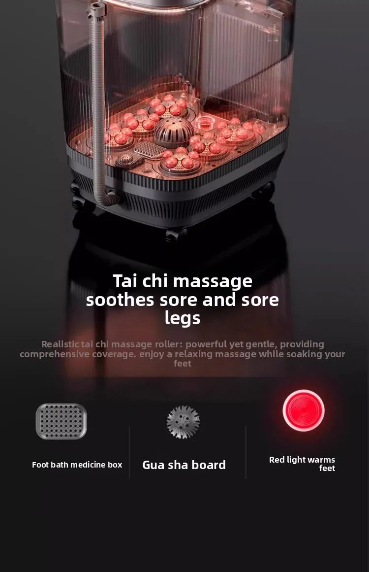 Heated constant temperature automatic foot bath household electric massage foot bath high and deep over the calf knee