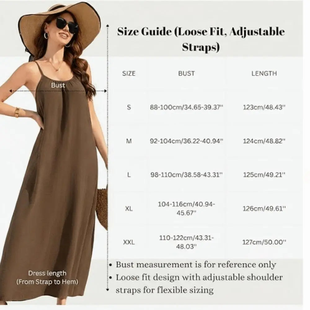 New with Back Tie Backless Cami Dresses Pure Color Soft Backless Sleeveless Comfortable Long Sundress for Women