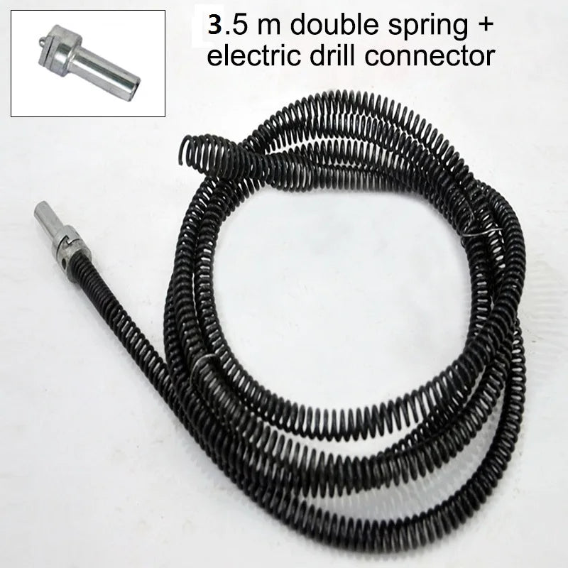 5M Pipe Dredging Tool Spring Pipe Sewer Pipe Unblocker Bathroom Kitchen Drain Cleaner Sinks Basin Pipeline Clogged Remover Tools