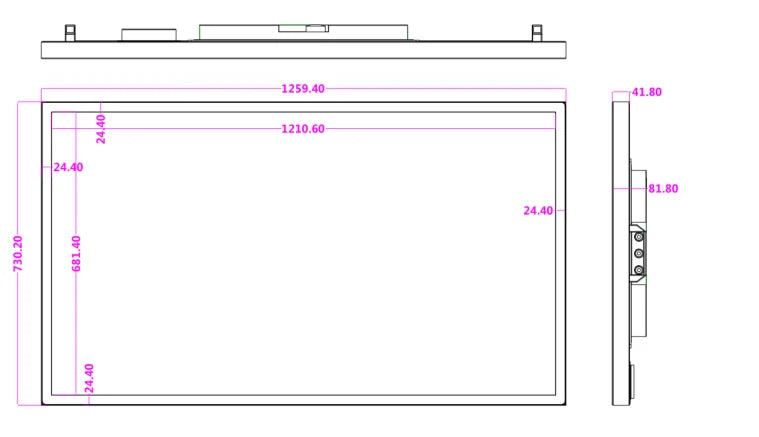 IP67 Waterproof 55 Inch AR LCD Panel Vertical Sunlight Readable 5000Nits Cut UV Advertising CMS Player Digital Signage