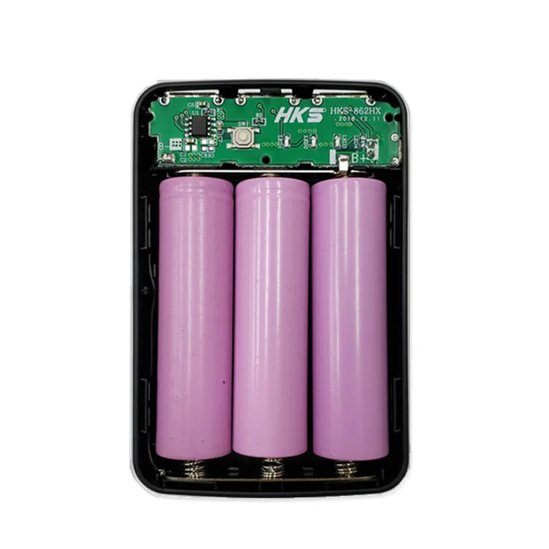 3×18650 DIY Shell Mobile Phone Charge Power Bank Case DIY Box 3 USB Ports 18650 Power Bank Case  Power Bank Cover Kit