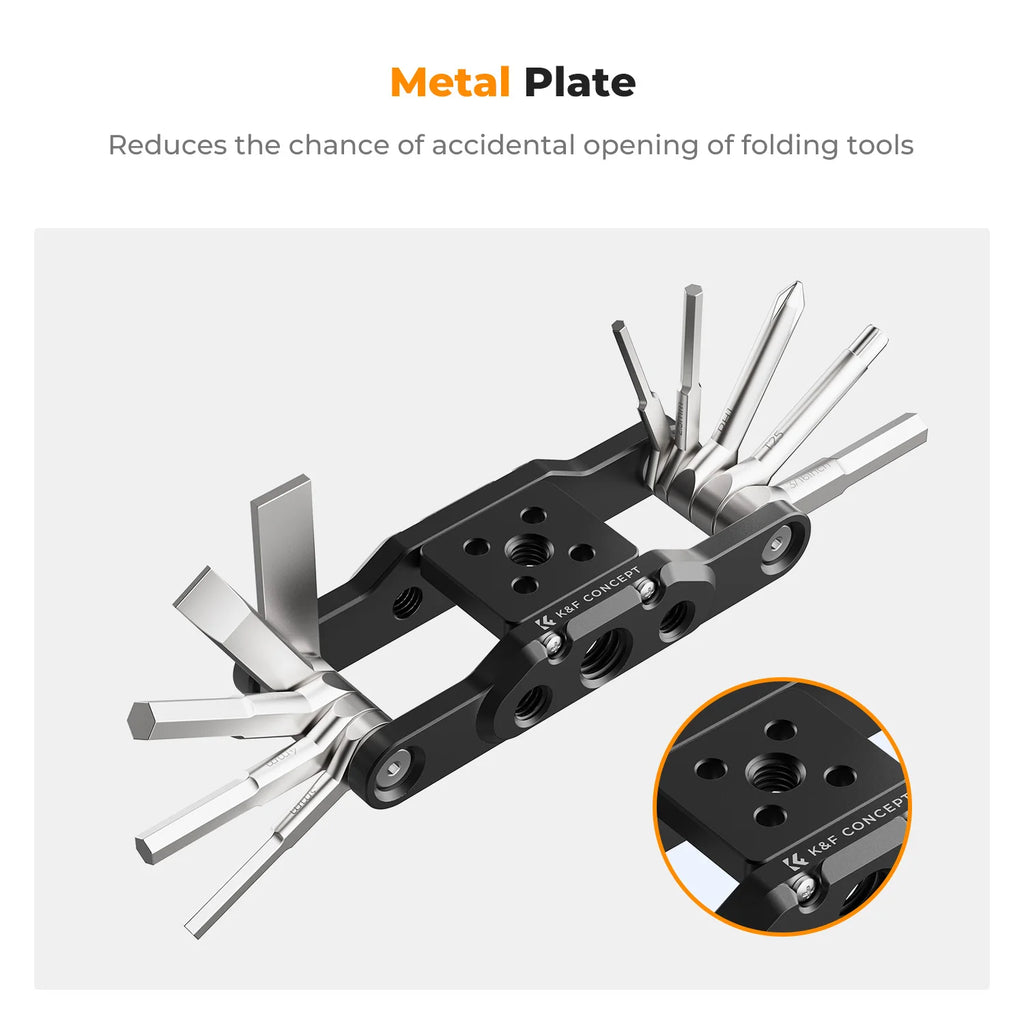 K&F Concept Allen Wrench 10 pcs Folding Set Kit Allen Key Set Tool Portable Hex Key Set Portable for Tripode Home Business