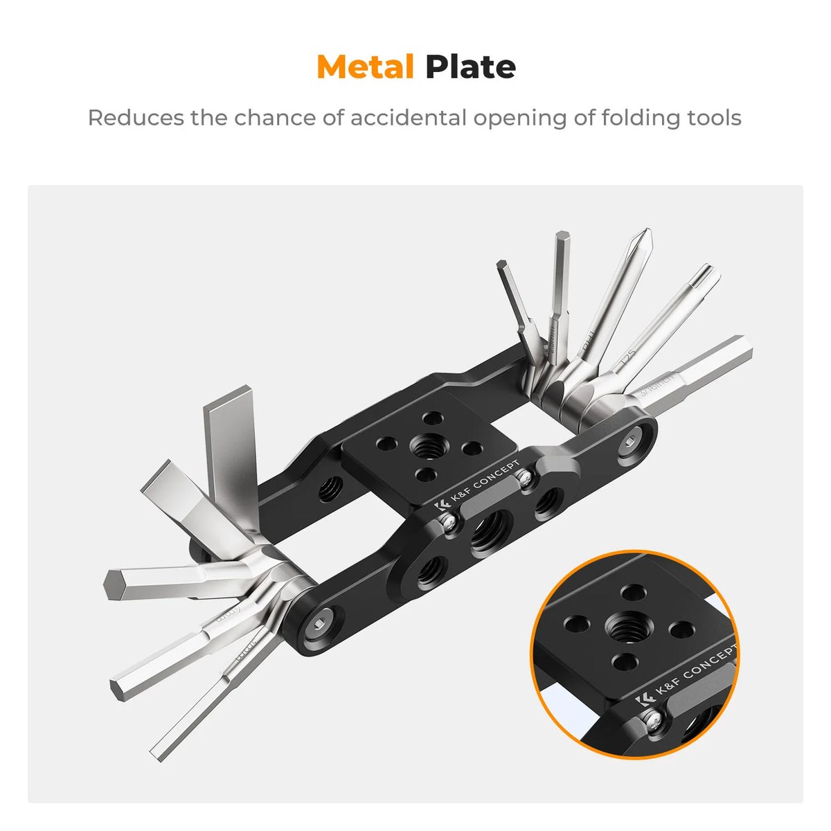 K&F Concept Allen Wrench 10 pcs Folding Set Kit Allen Key Set Tool Portable Hex Key Set Portable for Tripode Home Business