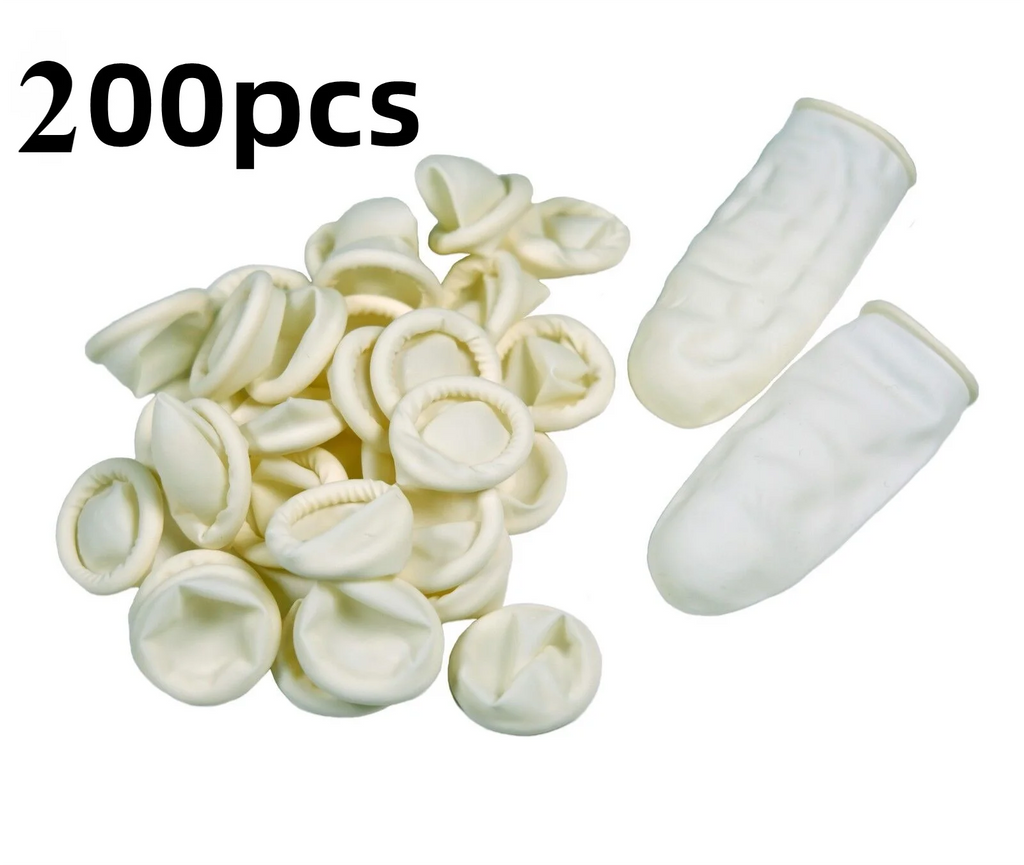 20/300PCS Disposable Fingertips Protector Gloves Natural Rubber Non-slip Anti-static Latex Finger Cots Fingertips rubber gloves