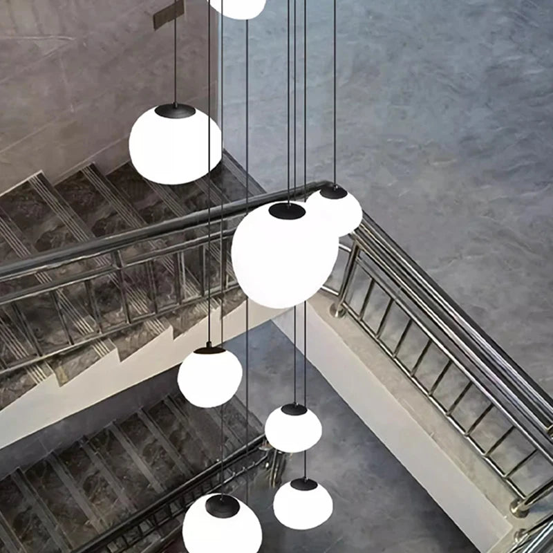 Modern Stair Chandelier Pendant Lights Indoor Lighting Ceiling Lamp Hanging Light LED Chandeliers for Living Room Indoor Lightin