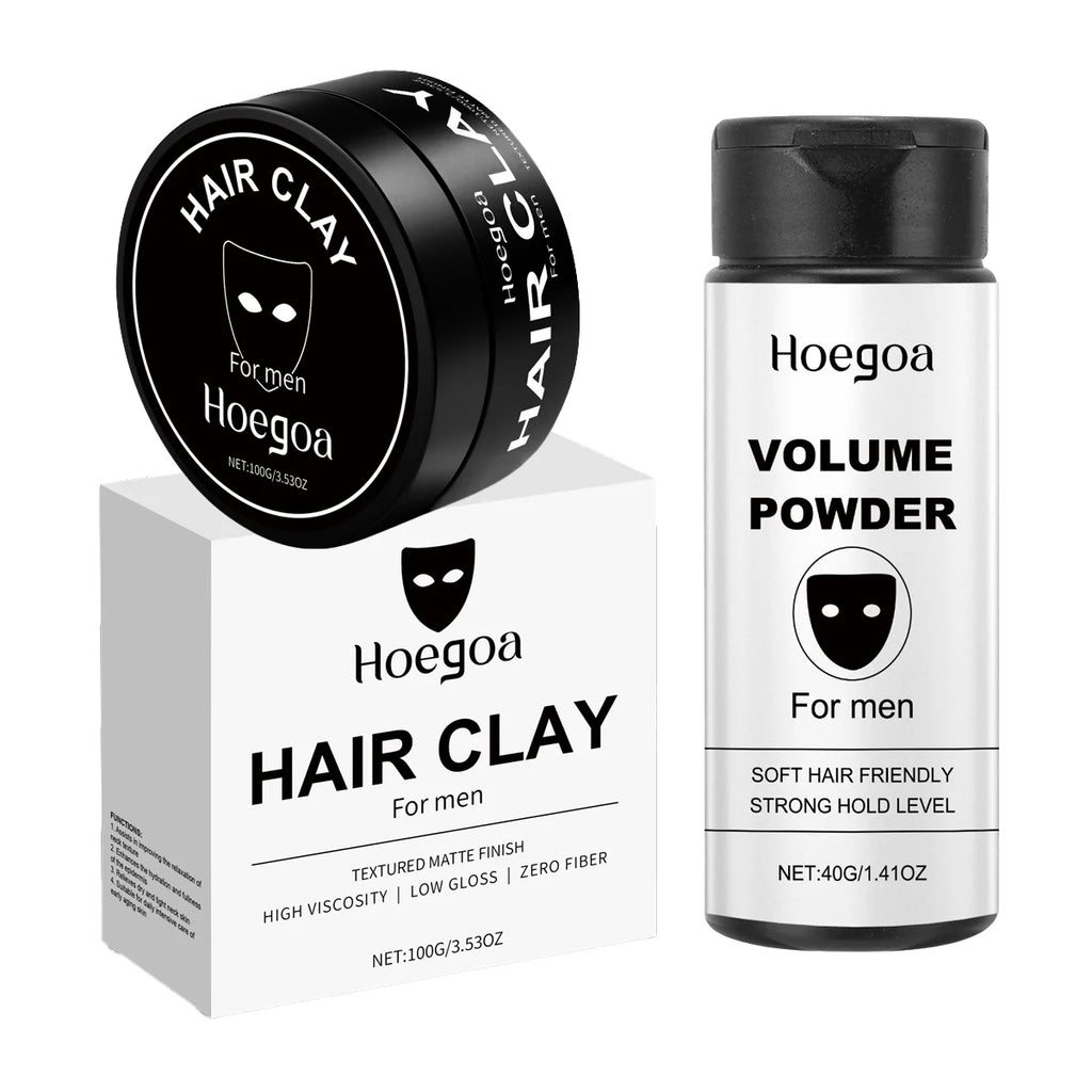 Men Hair Clay 100g Matte Finish Strong Hold Styling Mud Natural Look Textured Hair No Sticky Feel For Mens Hairstyle