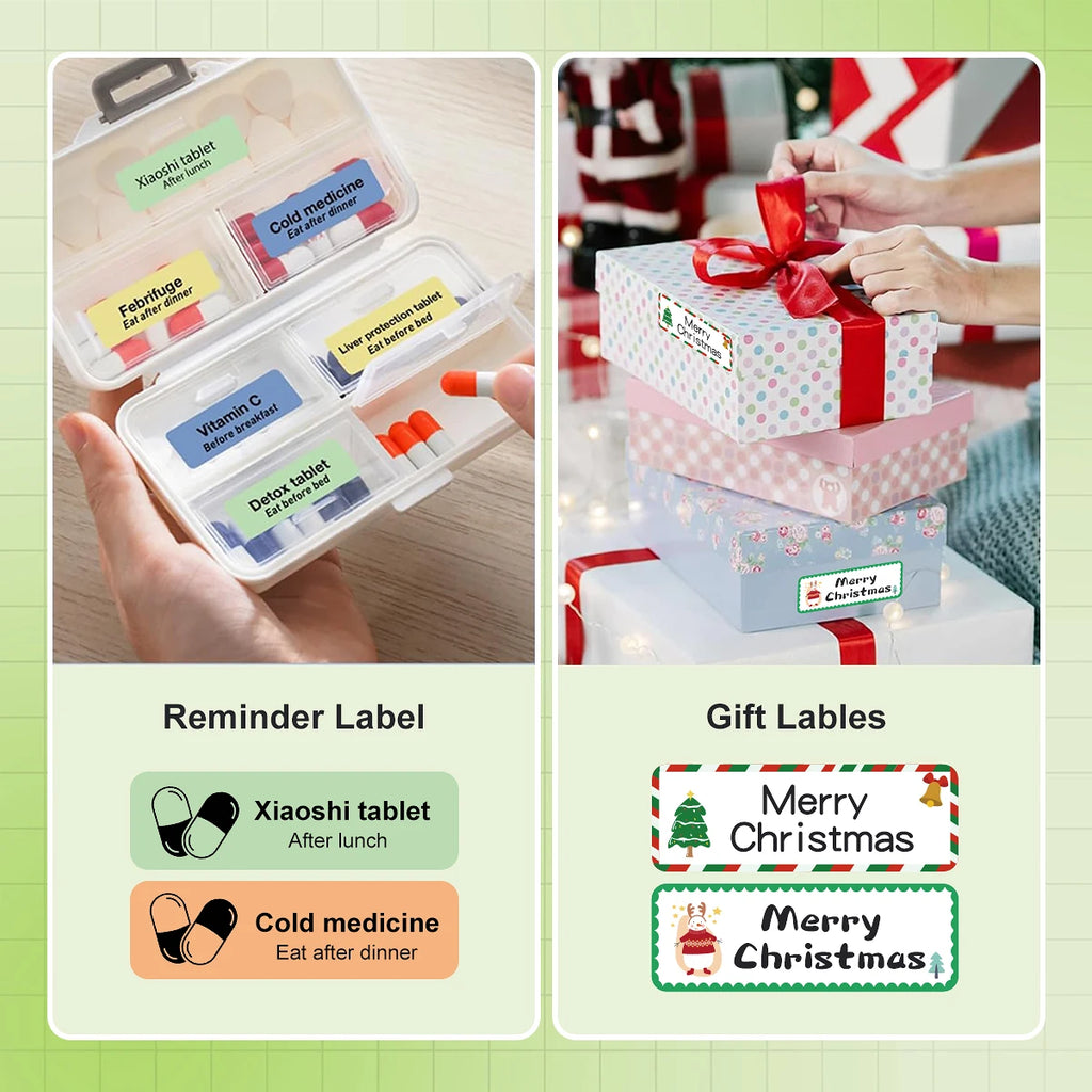 Marklife P15 Mini Label Printer Portable Thermal Printer Inkless Self-adhesive Paper Sticker Printing Machine Name Tag Labeller