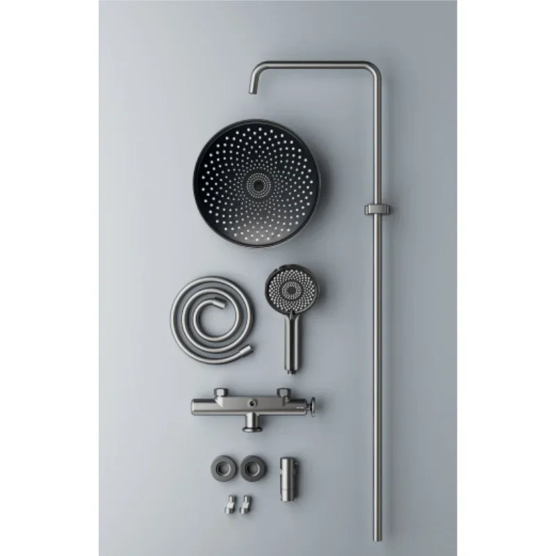 Four Outlet Shower Set Bathroom Luxury Shower System Hot Cold Mixer Valve Shower Faucet Full Set Bathtub Tap Shower Head