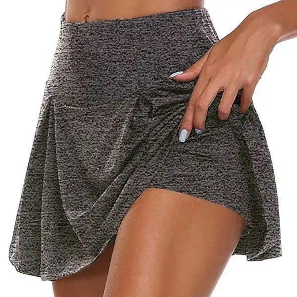 S-5XL 13 Colors Women Loose Fake Two Pieces Skirts Summer Female High Waist Solid Color Safety Dance Sport Short Skirts