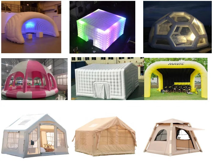 Large Waterproof Durable Inflatable Tent, Family Airtight House for Camping RV Travel