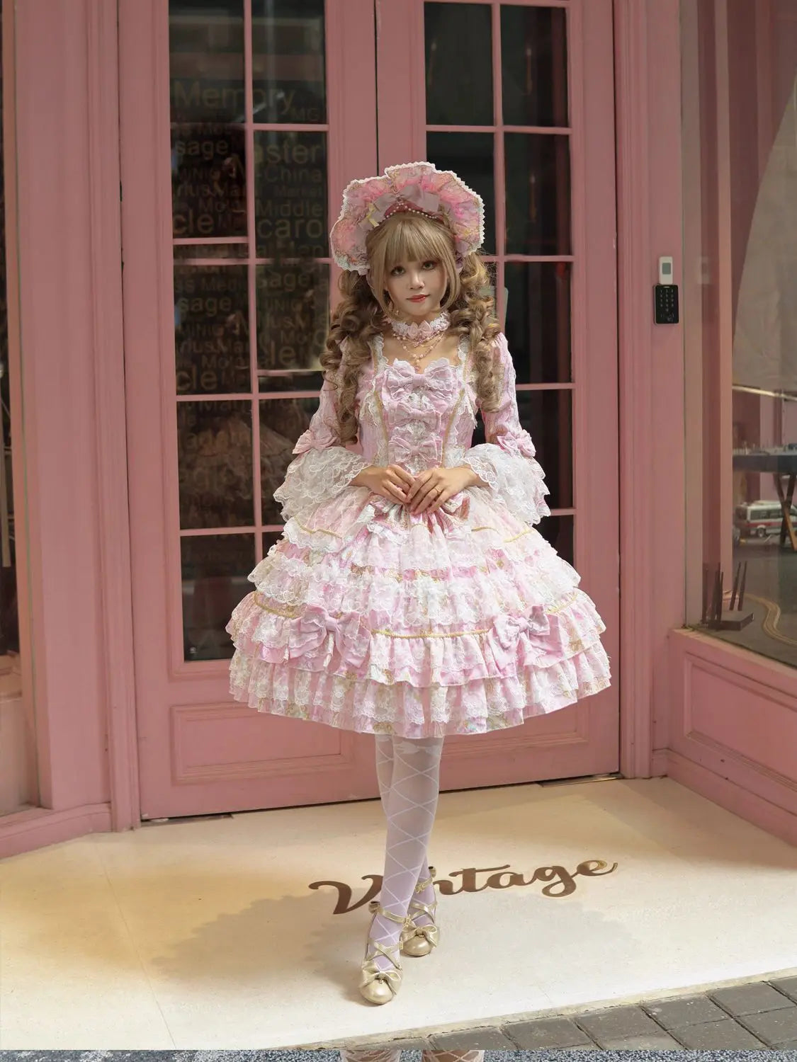 Original Design Lolita Sweet Long Sleeve OP Dress Women Autumn Super Fairy Cute Bow Birthday Party Girls Princess Dresses