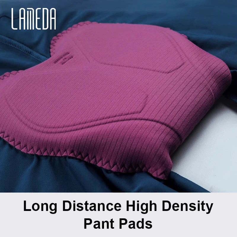 Lameda Women's Bicycle Pants Spring Summer High Elasticity Cycling Bib Pants Quick-drying Bike Trousers With Straps Long Pants