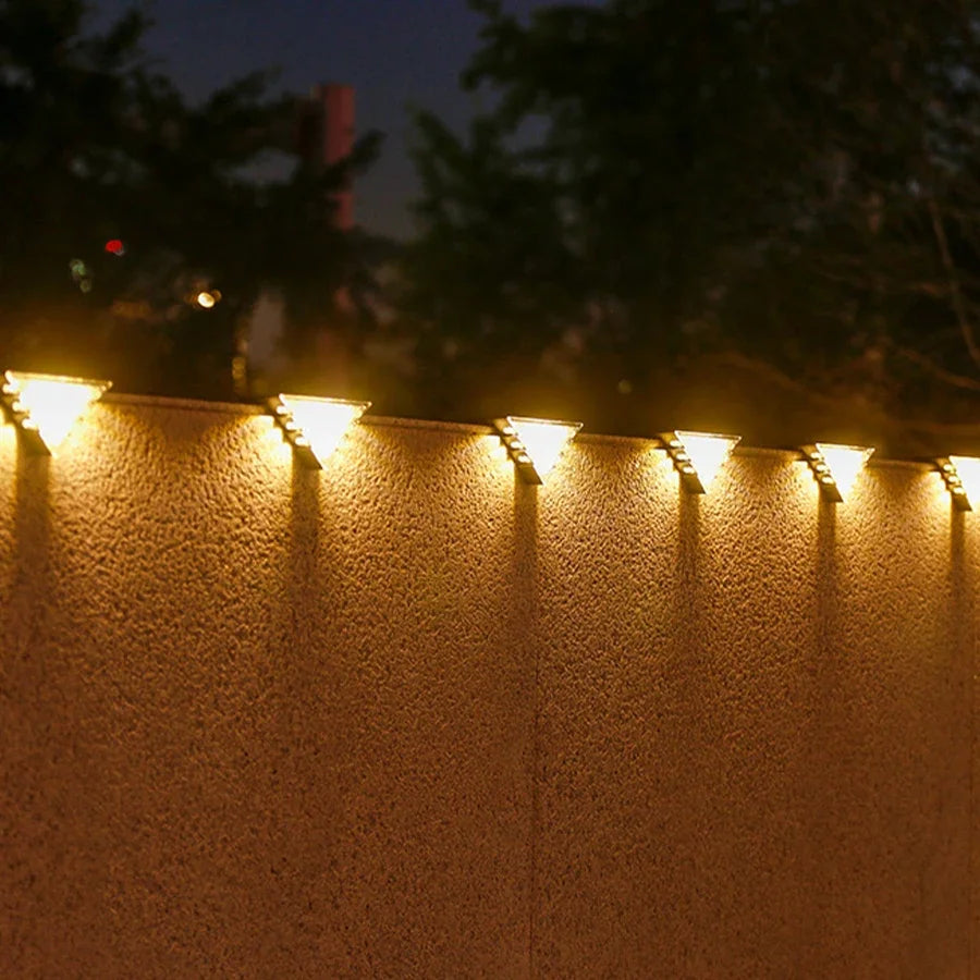 22/24LED Solar Stair Light, IP67 Waterproof Outdoor Step Light, Anti-theft Decorative Lamp for Garden Deck Front Porch Patio