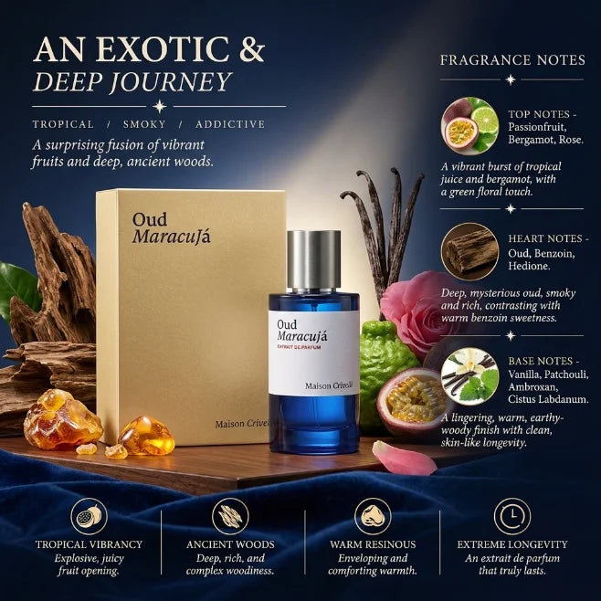 God Safien Oud Maracujá Hibiscus Mahajad Maison Crivelli Eau De Parfum Long Lasting Unisex Fragrance Spray For Men Women