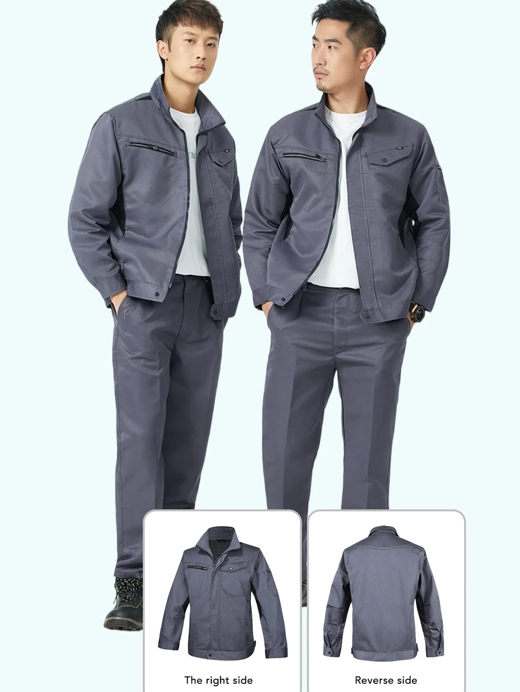 Fashion Denim Workwear for Men Women Spring Autumn Long-sleeved Work Clothes Wear-resistant Uniform Coat Workshop Uniforms
