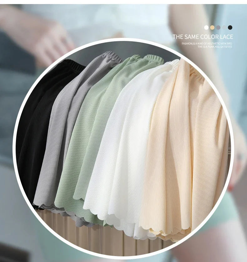Home Casual Women's Shorts Summer Thin Safety Pants Women's Anti-slip Safety Pants Ice Silk Leggings Wearing Loose Shorts Women