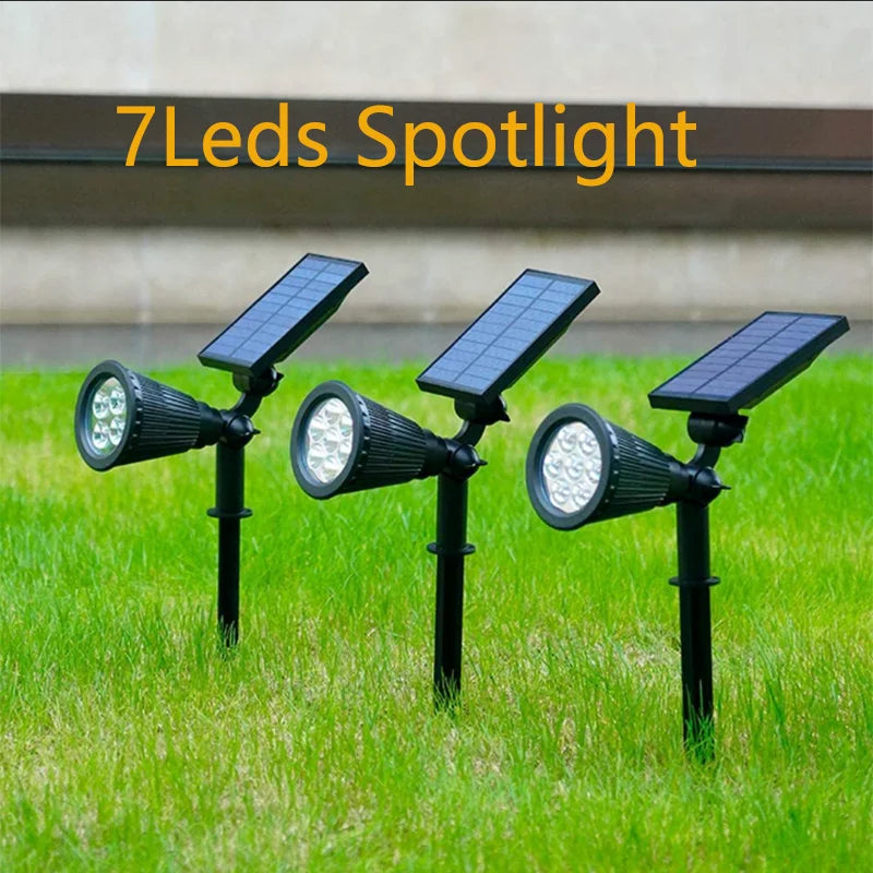 Outdoor Solar Lights Home Garden Patio Walkway Lawn Waterproof 7Led Solar Lamp Spotlight Decoration Energy Yard Lantern Lighting