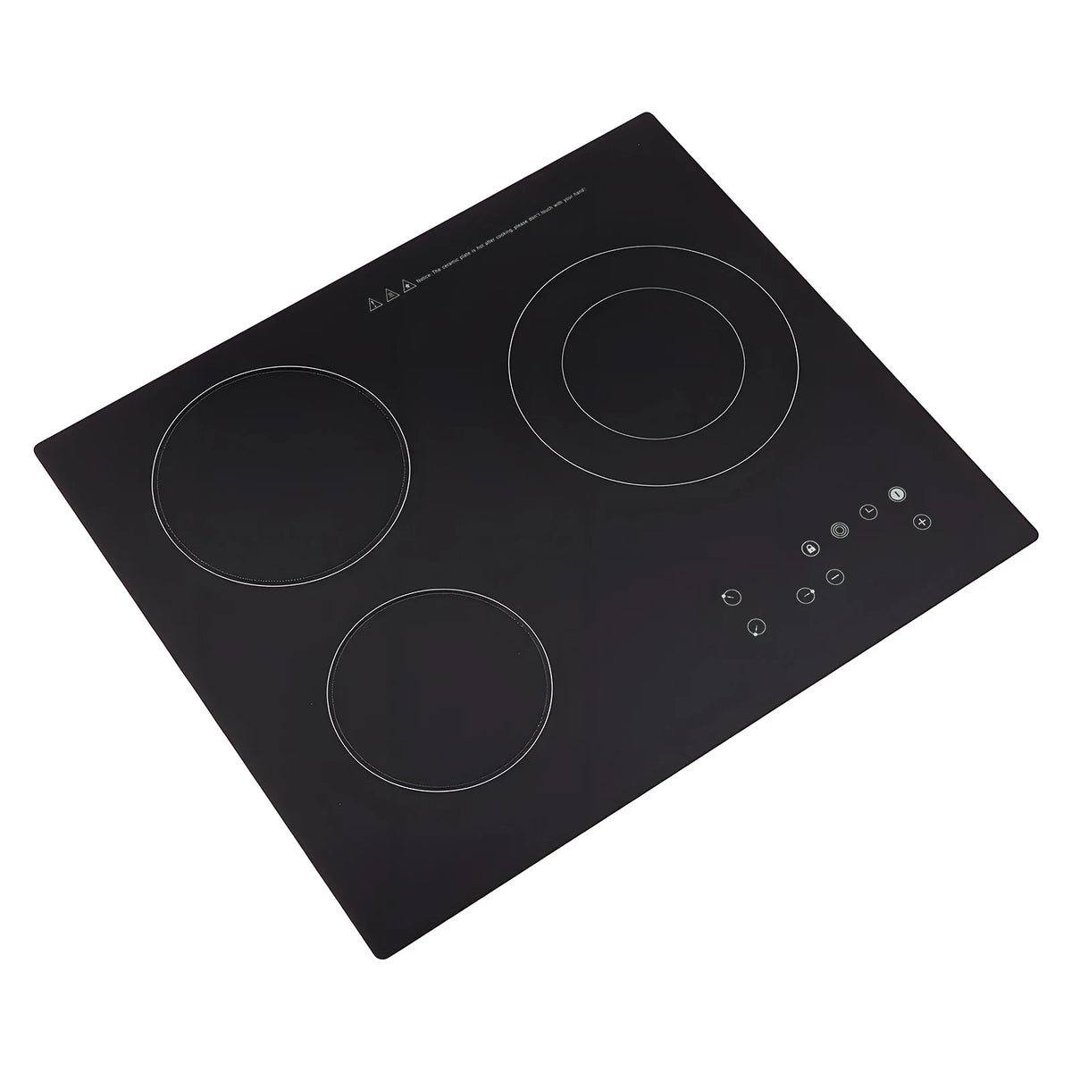 NEWEST Ceramic Cooktop, Electric Cooktop, 3 Burners Radiant Electric Stove Top with Timer, Child Safety Lock, Sensor Touch Control, 2600W 110V