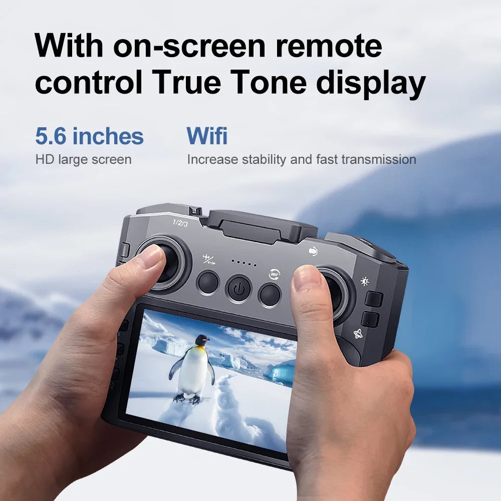 Original V988 Drone 4K HD Camera 360°Obstacle Avoidance Brushless 5G WIFI FPV GPS Quadcopter FPV RC Dron Toy with Big Screen
