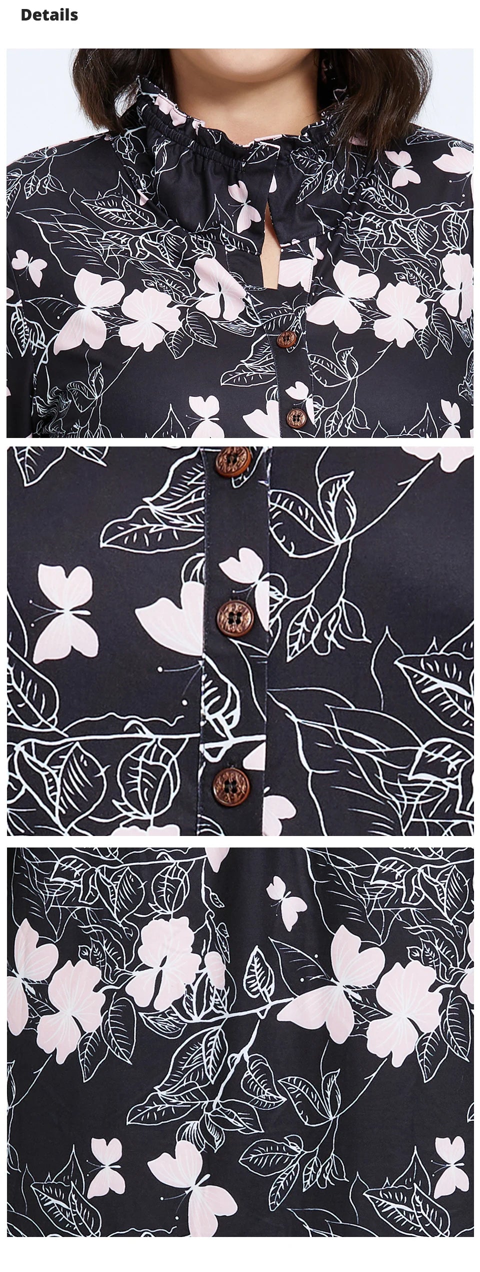 Astrid Women's Dresses 2023 New Long Sleeves Plus Size Floral Print Elegant Dress Stand-Up Collar Party Dresses Daily Office