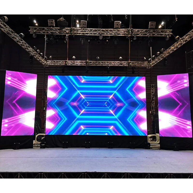 Lecede P2.6 P3.91 P4.8 Movable Indoor Outdoor Stage Background LED Screen Display Curved Rental LED Screen Digital Poster ODMHig