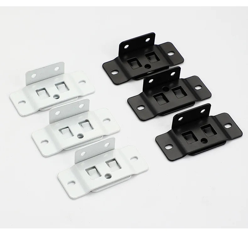 4 Pair Metal Fixing Buckle Two in One Insert Furniture Laminate L Shaped 90 Degree Connector Bracket Hardware Easy Install Home