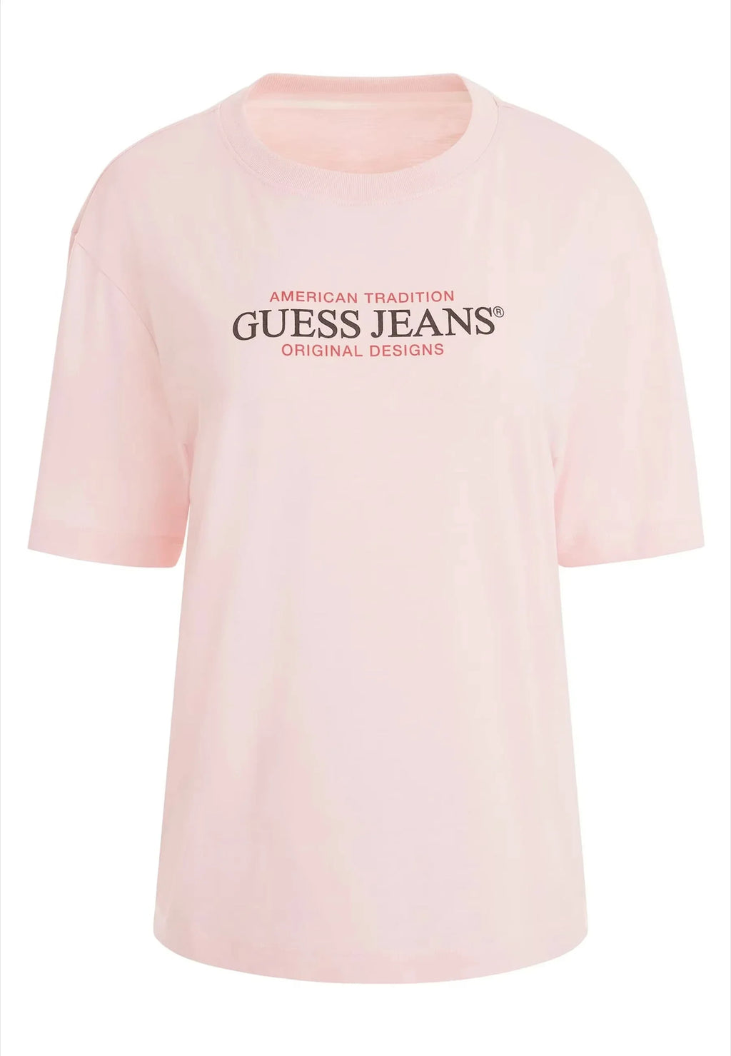Guess denim T-shirt for women, short-sleeved luxury brand, unisex summer top, streetwear style