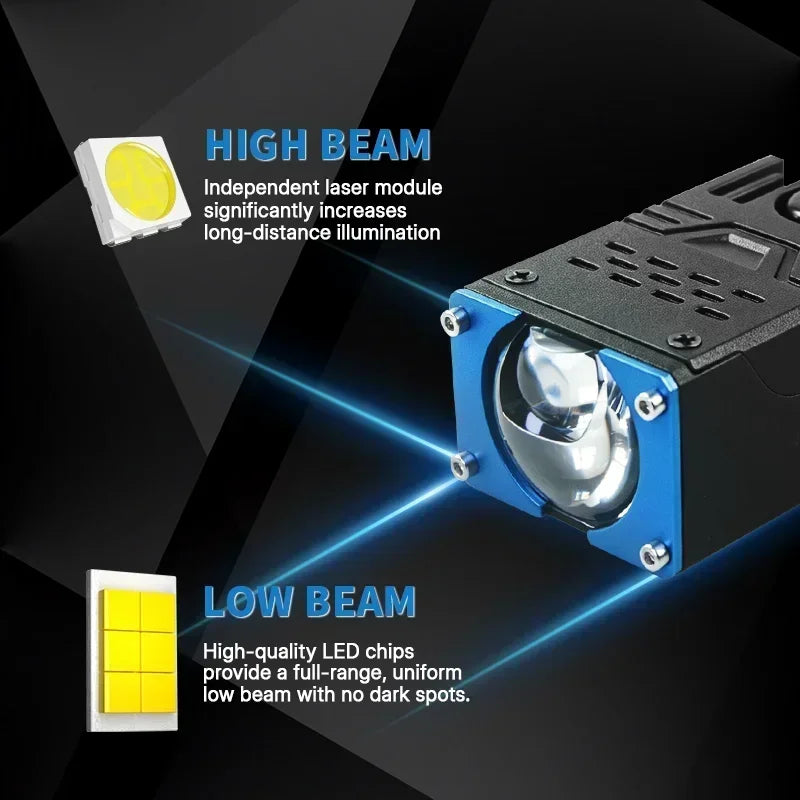 130W Car Grille Spotlight Projector Len Light 80000LM Super Bright Work Lights Motorcycle Lorry Truck Auxiliary Spotlight 6000K