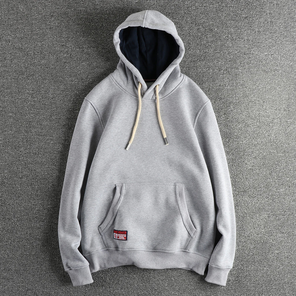 2024 Autumn And Winter New Basic Sweatshirts Men's Soild Color Hoodies High Quality Pullover Fashion Washed Casual Sportwear