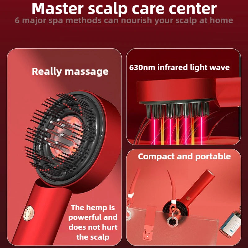 XYT-0806 Red Light Electric Massage Comb Kneading Living Hair Scalp Medicine Device Healthy Hair Guide Liquid Growth Instrument