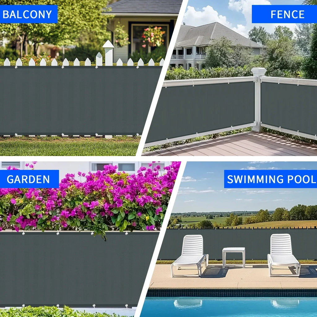 Balcony Privacy Shade Cloth Waterproof Fence Sunshade Netting 95% UV Protection for Garden Shelter Deck Porch Railing Pool Decor