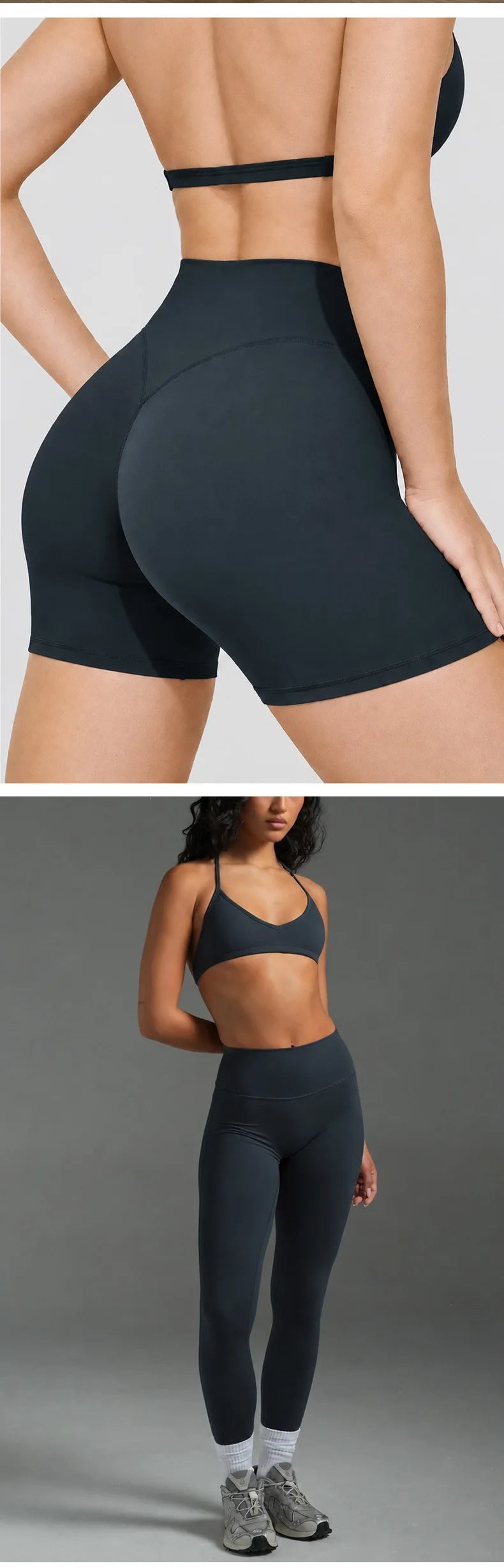 2PCS Women Yoga Set Solid Color Beautiful Back Hanging Neck Bra with Chest Pad Quick-Dry Fitness Running Shorts Yoga Set