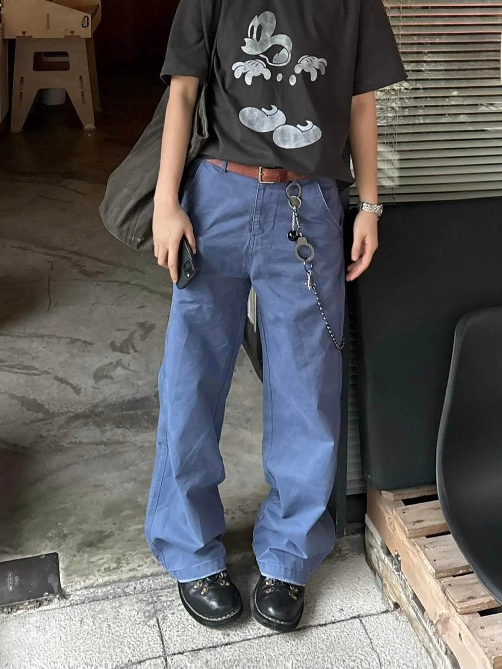 Retro Washed Straight Leg Blue Jeans Men Women Casual Long Pants Spring Summer New Style Vintage Fading Denim Skinnies